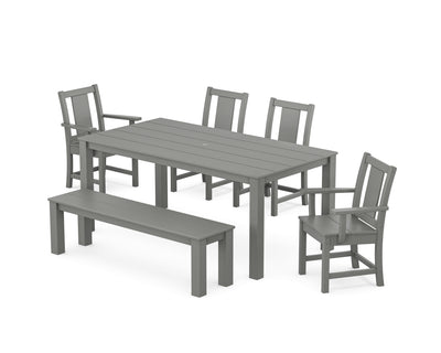 Prairie 6-Piece Parsons Dining Set with Bench