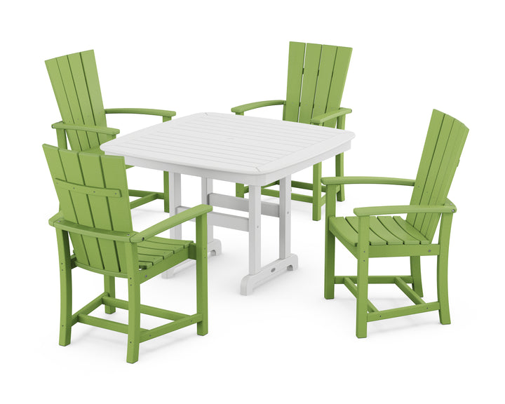 POLYWOOD® Quattro 5-Piece Dining Set with Trestle Legs