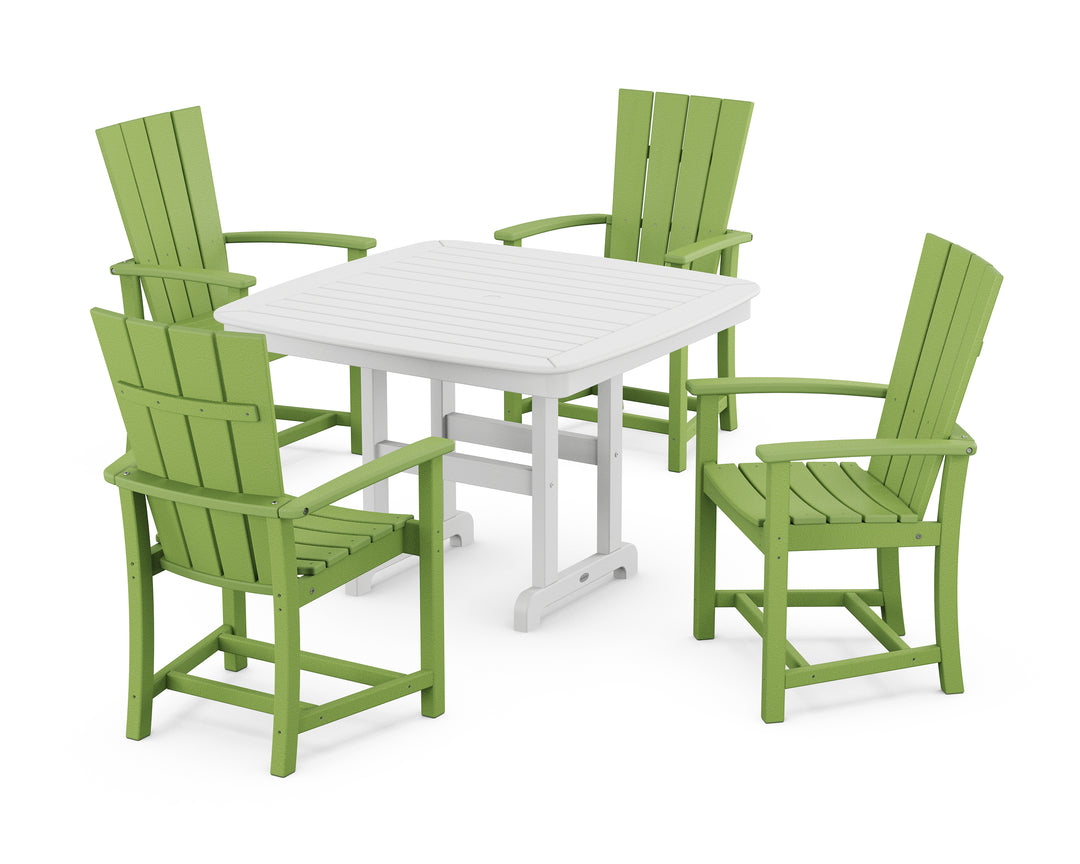POLYWOOD® Quattro 5-Piece Dining Set with Trestle Legs