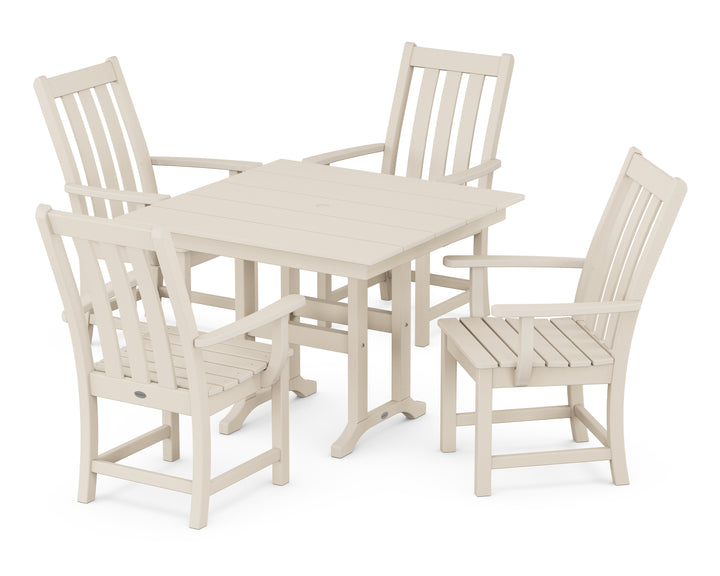POLYWOOD® Vineyard 5-Piece Farmhouse Dining Set