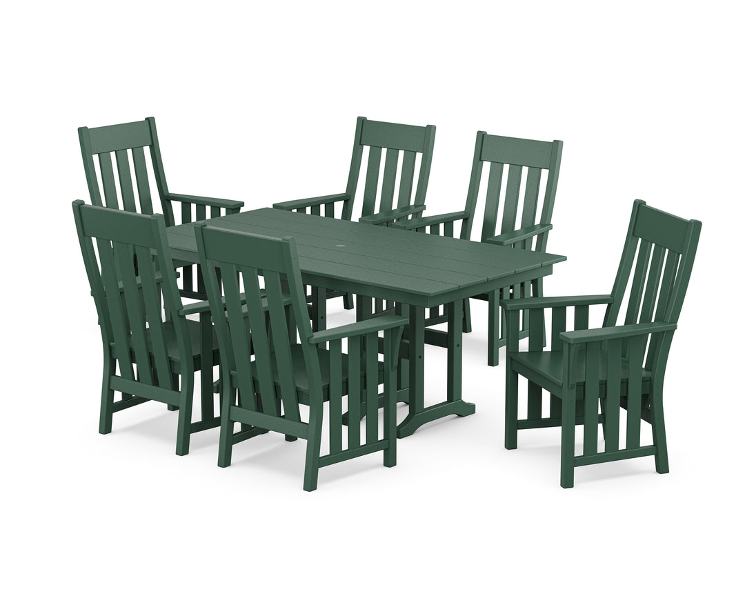 Martha Stewart by POLYWOOD® Acadia Arm Chair 7-Piece Farmhouse Dining Set