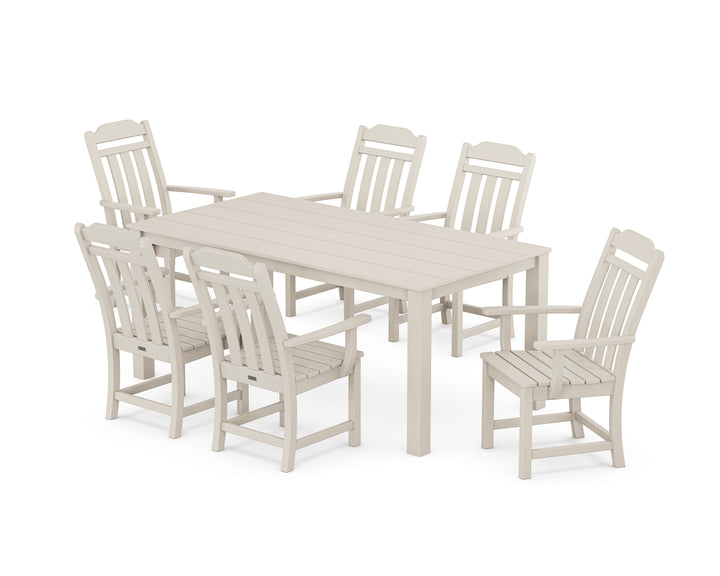 Country Living Cottage Arm Chair 7-Piece Parsons Dining Set