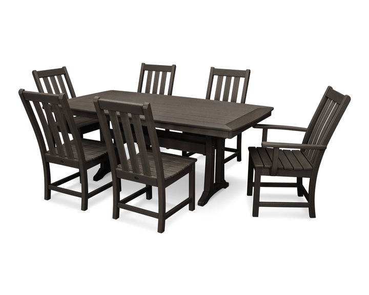 POLYWOOD® Vineyard 7-Piece Dining Set with Trestle Legs