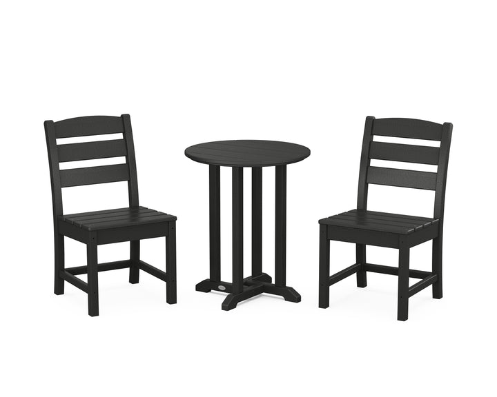 POLYWOOD® Lakeside Side Chair 3-Piece Round Bistro Dining Set