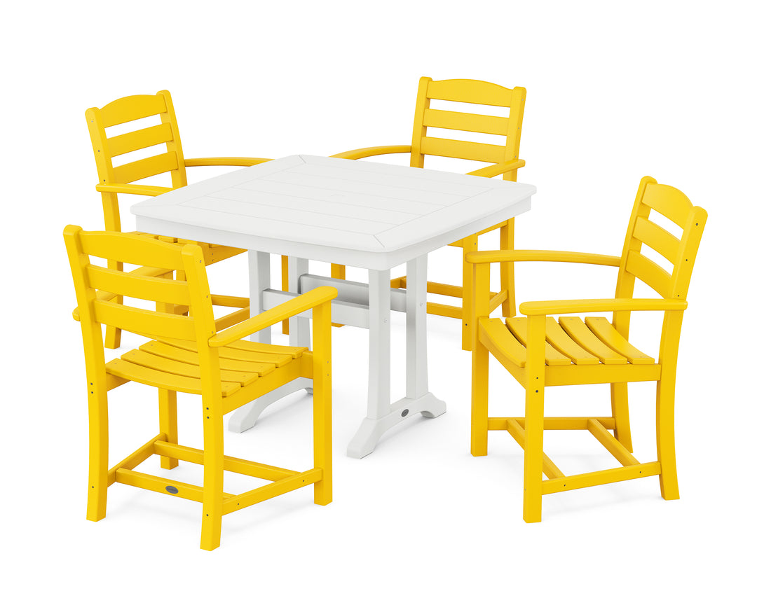 POLYWOOD® La Casa Café 5-Piece Dining Set with Trestle Legs
