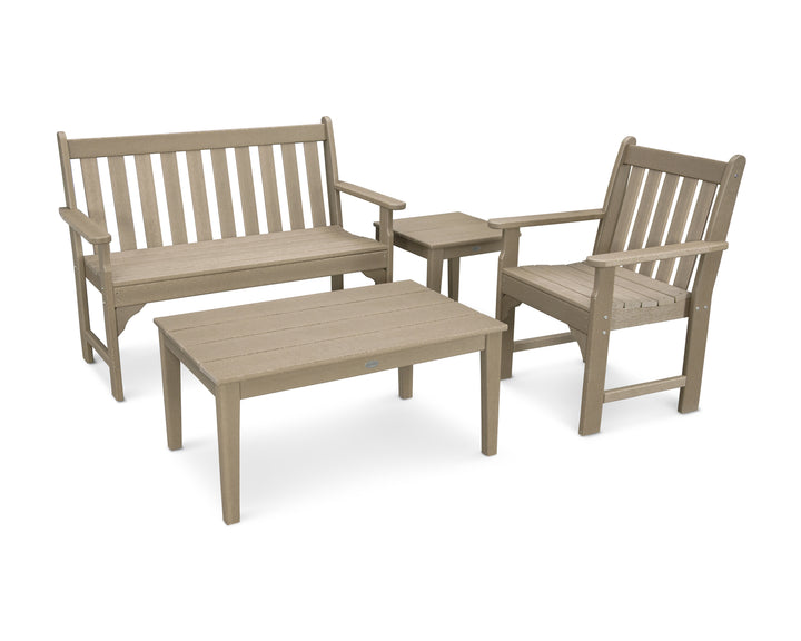 POLYWOOD® Vineyard 4-Piece Bench Seating Set