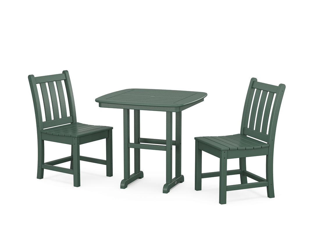 POLYWOOD® Traditional Garden Side Chair 3-Piece Dining Set