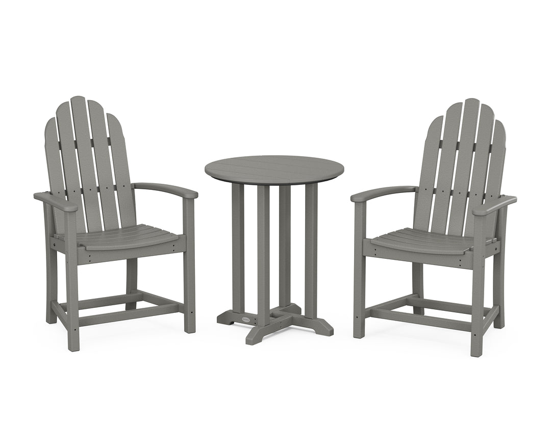 POLYWOOD® Classic Adirondack 3-Piece Round Bistro Dining Set