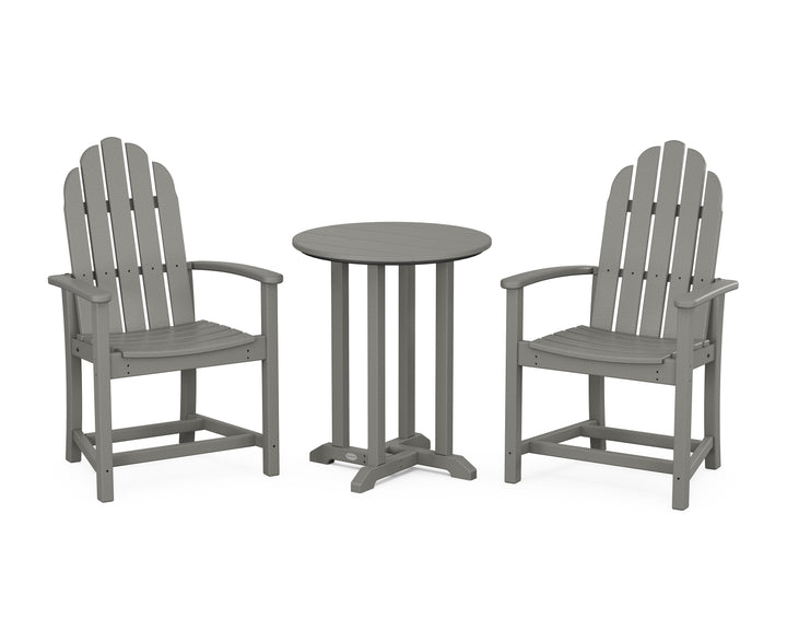 POLYWOOD® Classic Adirondack 3-Piece Round Bistro Dining Set