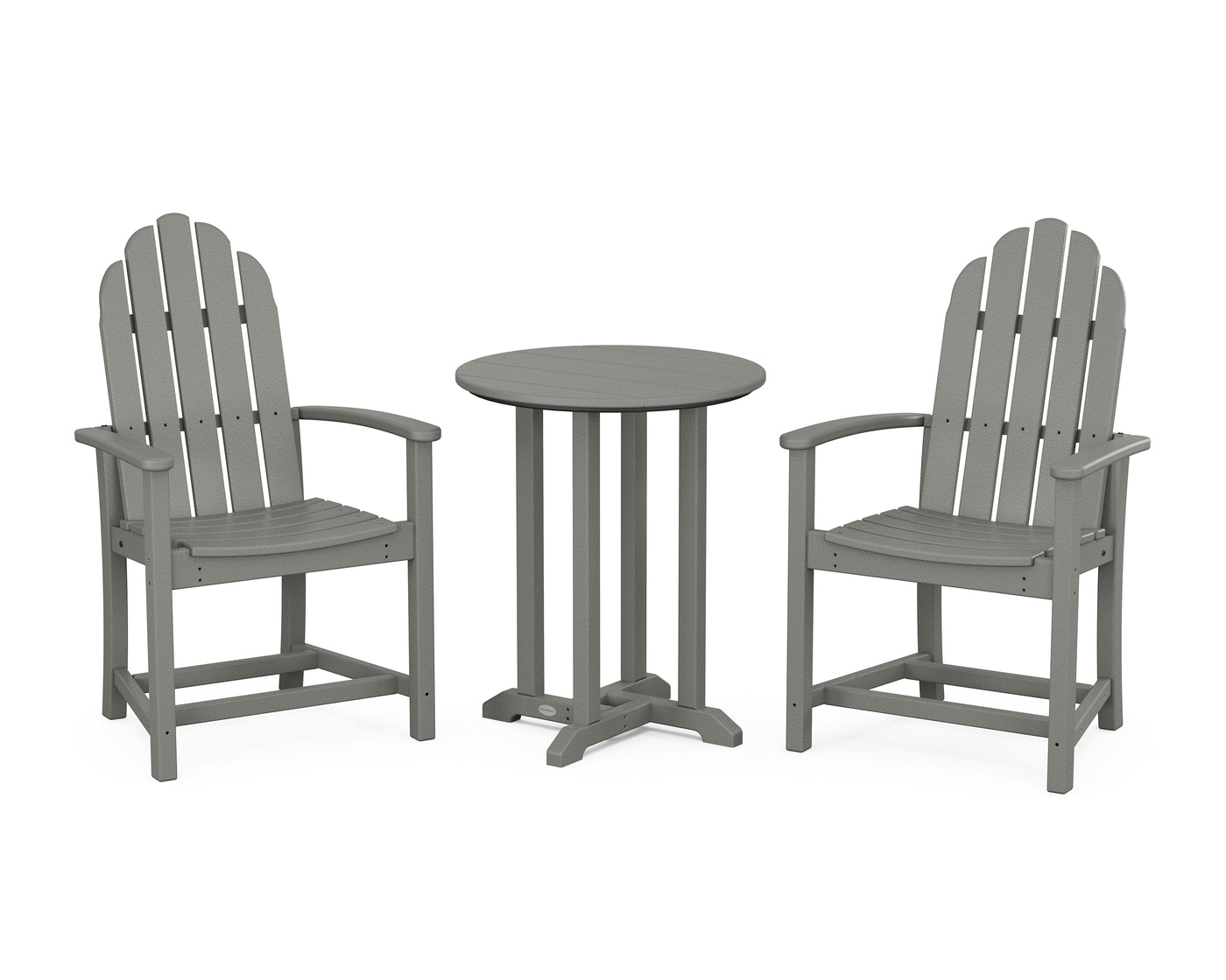 Classic Adirondack 3-Piece Round Bistro Dining Set