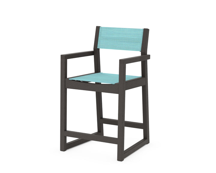 POLYWOOD® EDGE Sling Counter Arm Chair