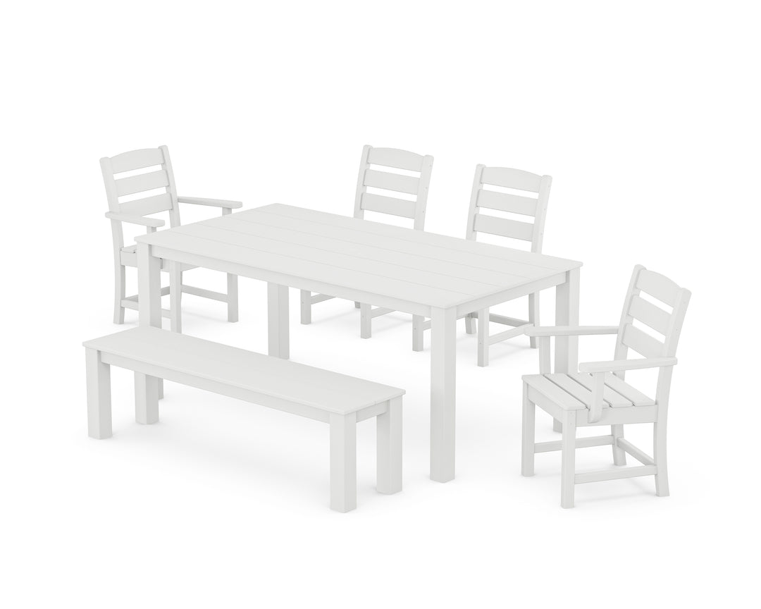POLYWOOD® Lakeside 6-Piece Parsons Dining Set with Bench