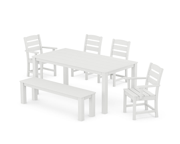 POLYWOOD® Lakeside 6-Piece Parsons Dining Set with Bench