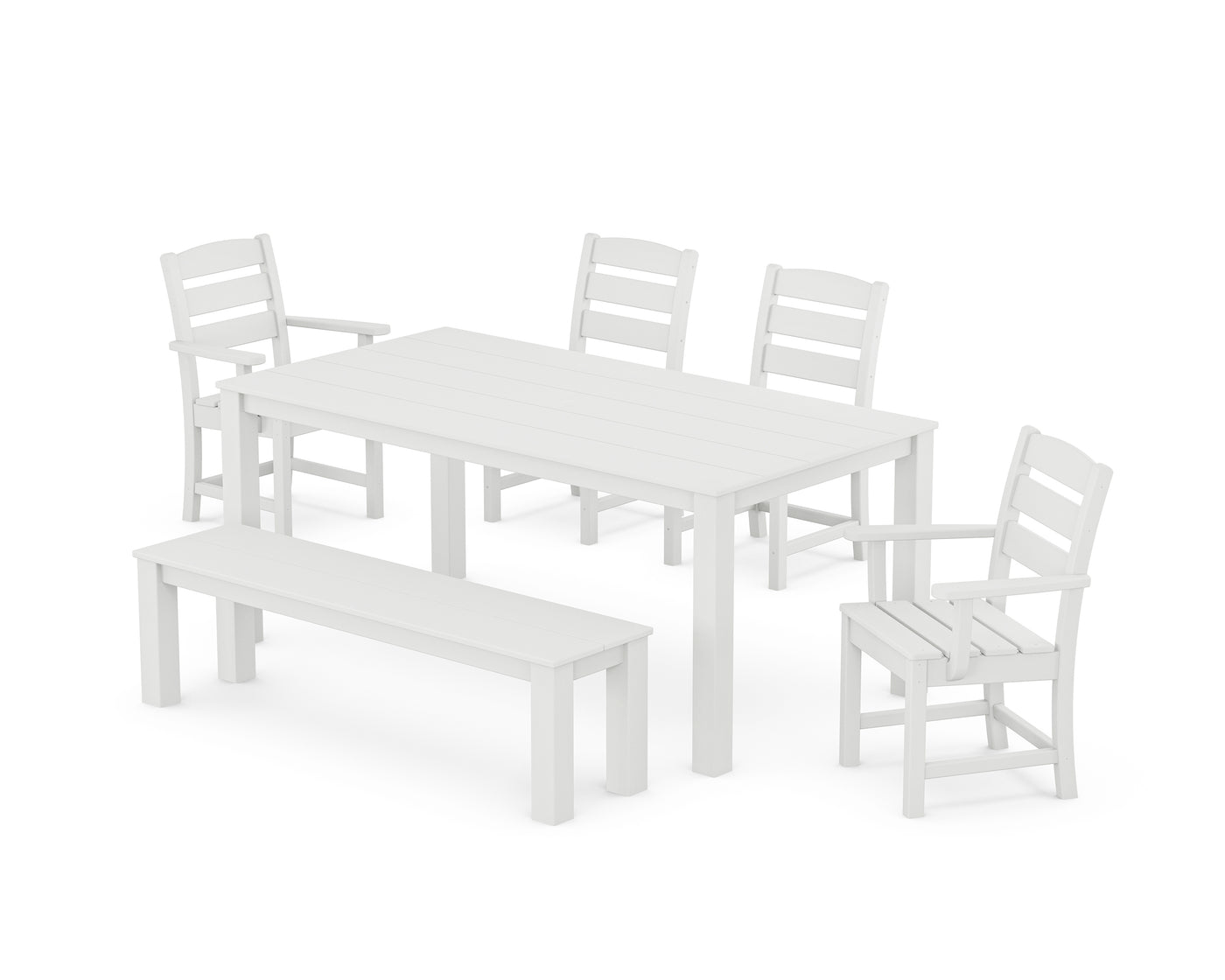 Lakeside 6-Piece Parsons Dining Set with Bench