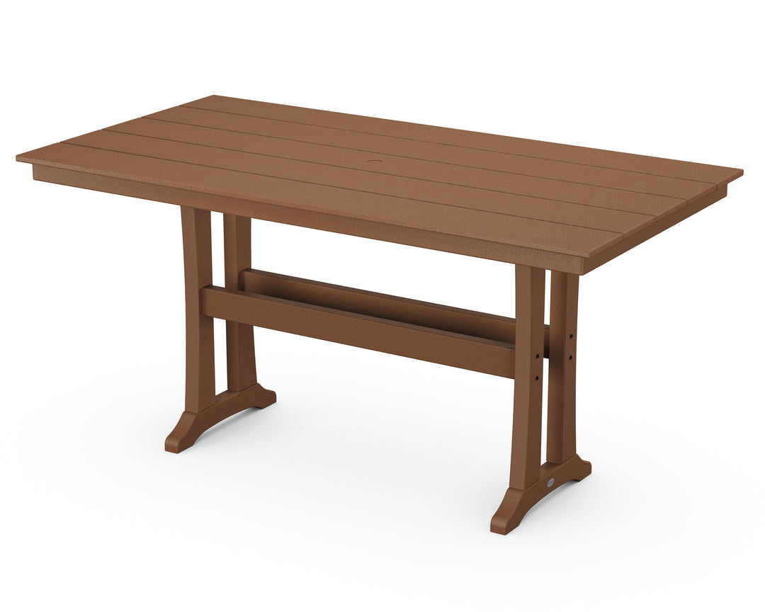 POLYWOOD® Farmhouse Trestle 37" x 72" Counter Table