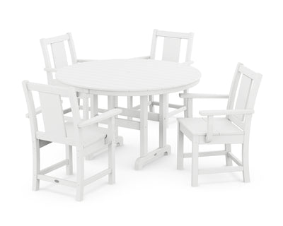 Prairie 5-Piece Round Farmhouse Dining Set