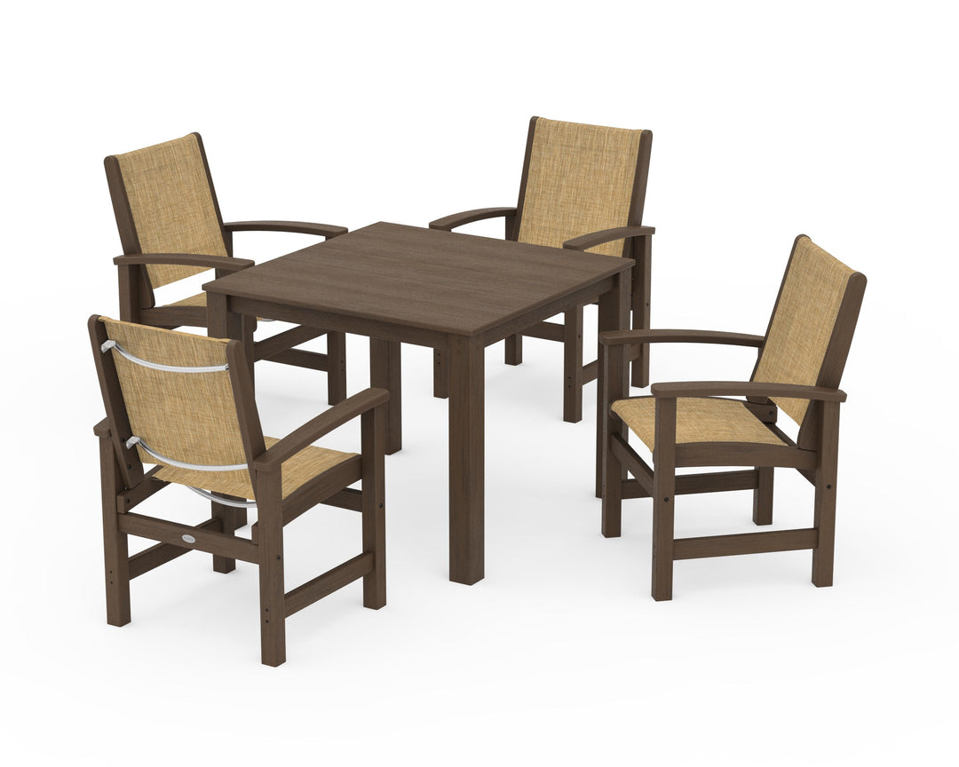 POLYWOOD® Coastal 5-Piece Parsons Dining Set