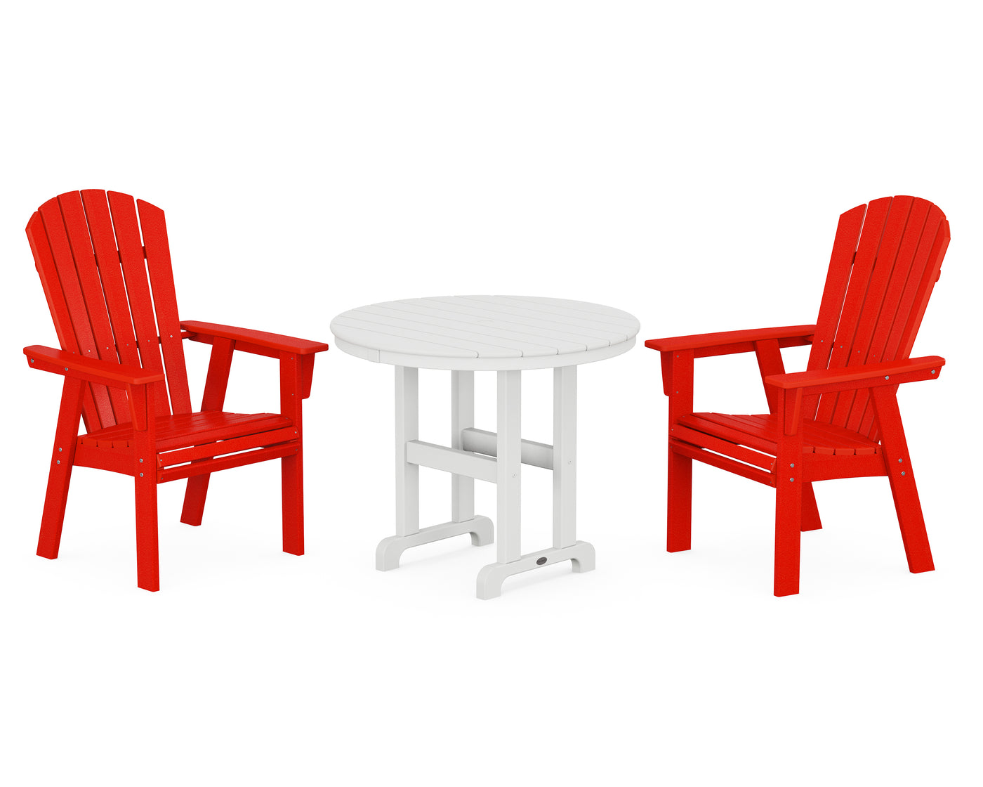 Nautical Adirondack 3-Piece Round Dining Set