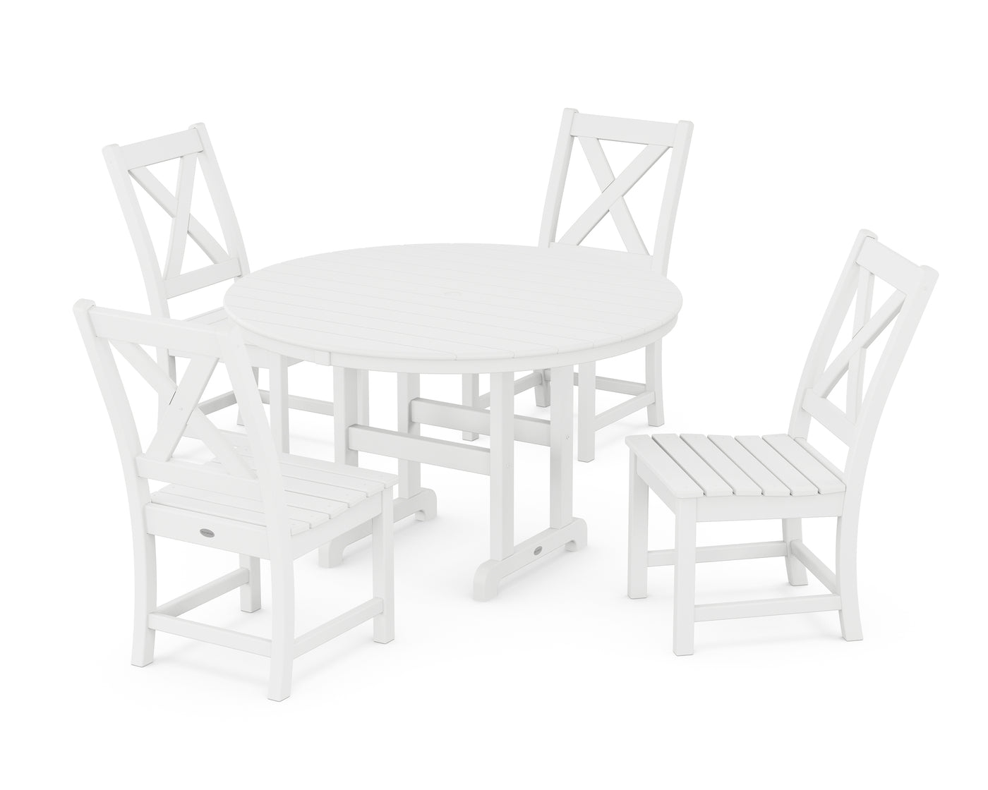 Braxton Side Chair 5-Piece Round Dining Set