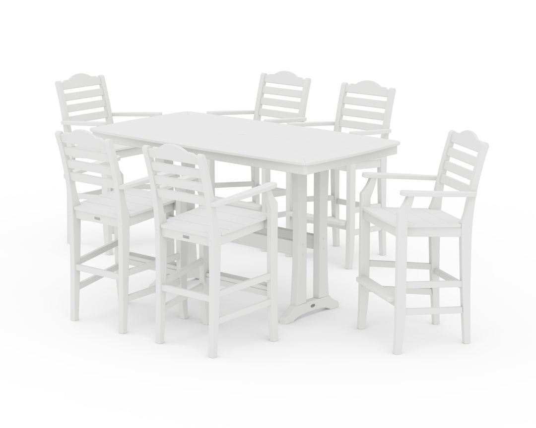 Draper James™ by  POLYWOOD® Savannah Arm Chair 7-Piece Bar Set with Trestle Legs