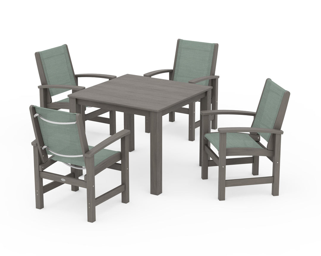 POLYWOOD® Coastal 5-Piece Parsons Dining Set
