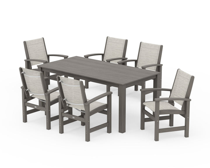 POLYWOOD® Coastal 7-Piece Parsons Dining Set