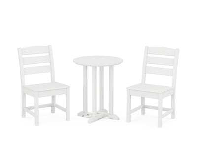 Lakeside Side Chair 3-Piece Round Bistro Dining Set