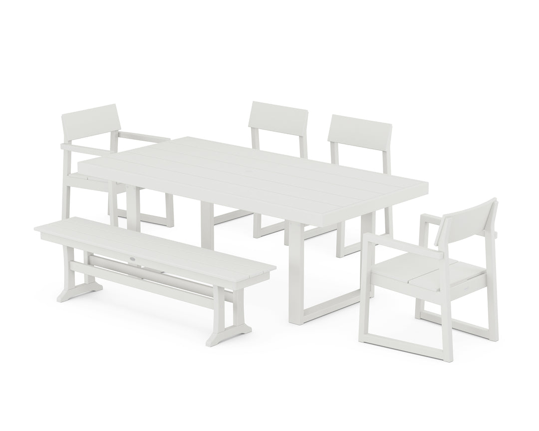 POLYWOOD® EDGE 6-Piece Dining Set with Bench