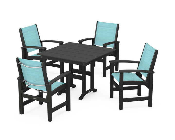 POLYWOOD® Coastal 5-Piece Farmhouse Dining Set