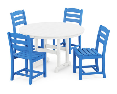 La Casa CafŽ Side Chair 5-Piece Round Farmhouse Dining Set