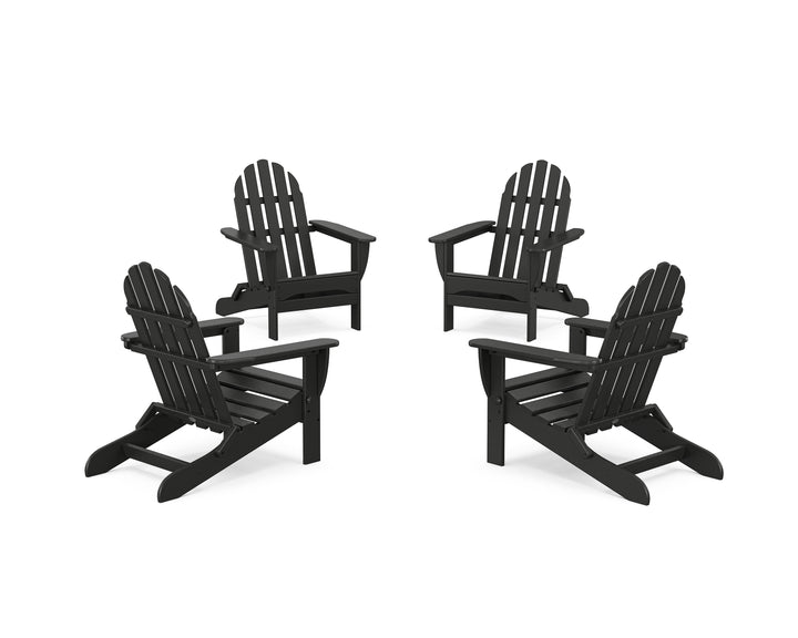 POLYWOOD® 4-Piece Classic Folding Adirondack Conversation Set