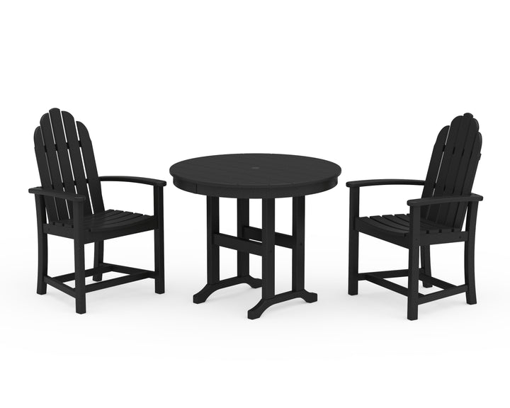 POLYWOOD® Classic Adirondack 3-Piece Round Dining Set