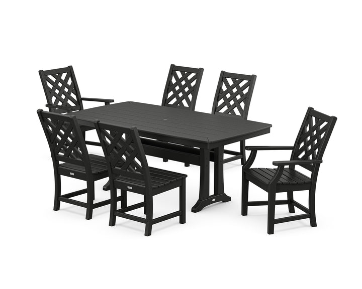 Country Living Wovendale 7-Piece Dining Set with Trestle Legs