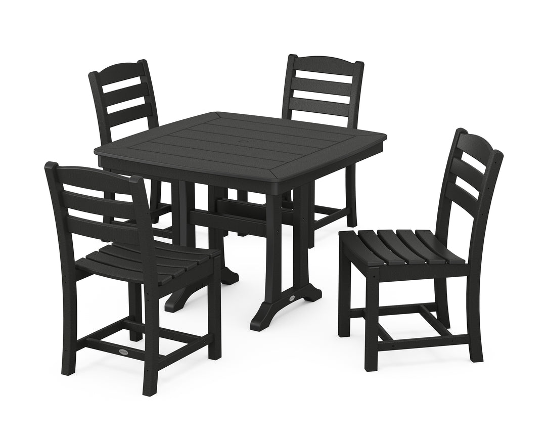 POLYWOOD® La Casa Café Side Chair 5-Piece Dining Set with Trestle Legs