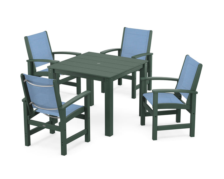 POLYWOOD® Coastal 5-Piece Parsons Dining Set