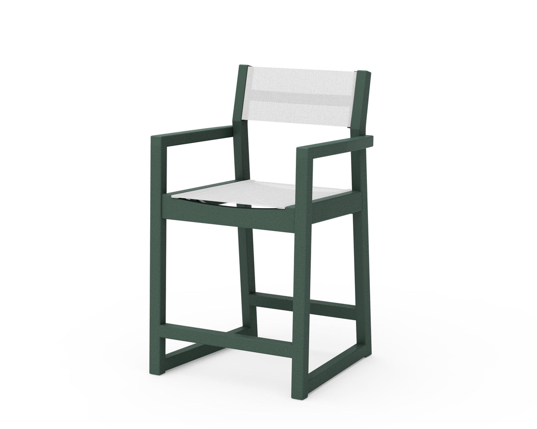 POLYWOOD® EDGE Sling Counter Arm Chair