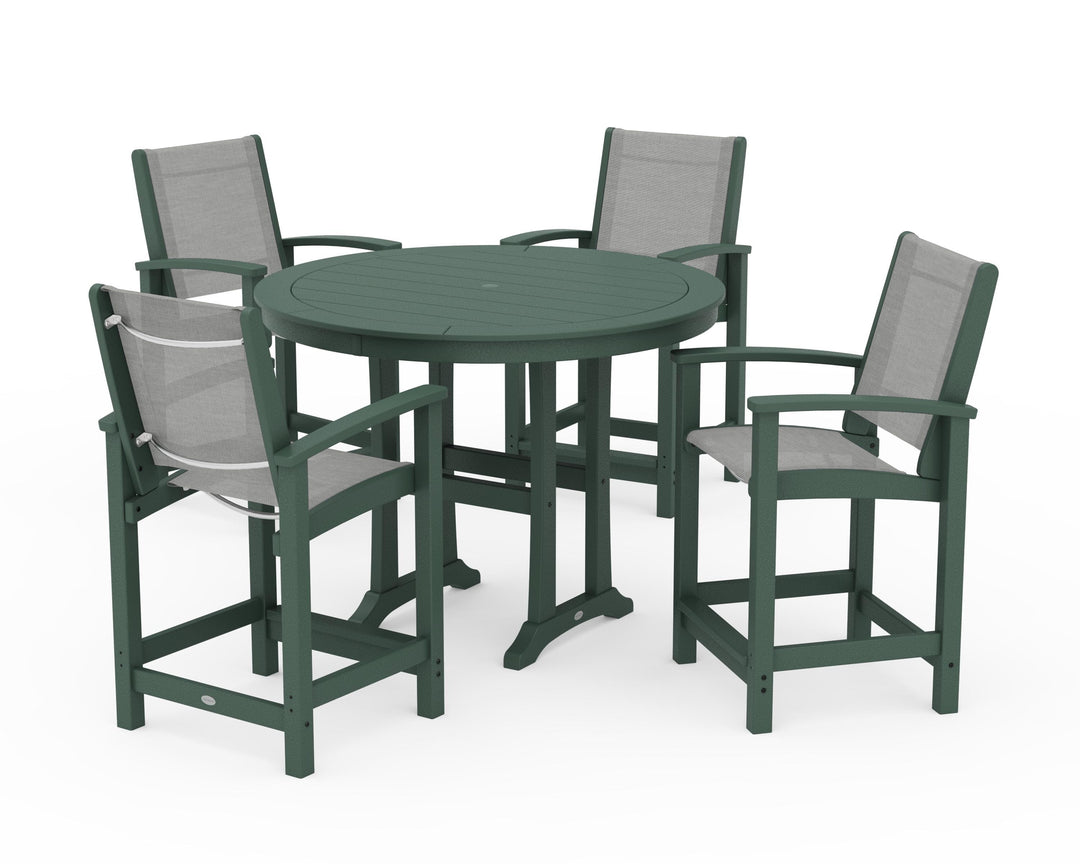POLYWOOD® Coastal 5-Piece Counter Set
