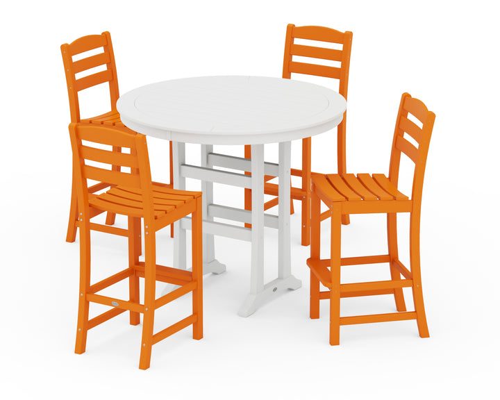 POLYWOOD® La Casa Café 5-Piece Side Chair Bar Dining Set