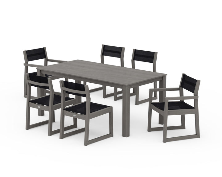 POLYWOOD® EDGE Sling 7-Piece Parsons Dining Set