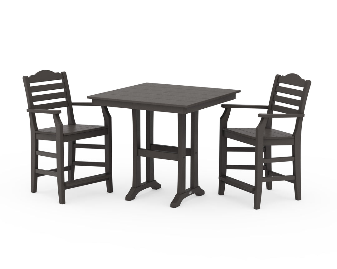 Draper James™ by  POLYWOOD® Savannah 3-Piece Farmhouse Counter Set with Trestle Legs