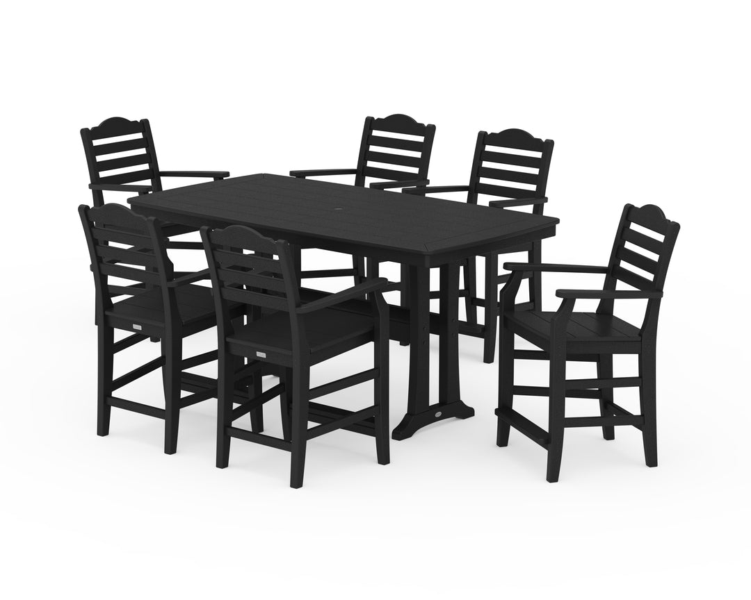 Draper James™ by  POLYWOOD® Savannah Arm Chair 7-Piece Counter Set with Trestle Legs