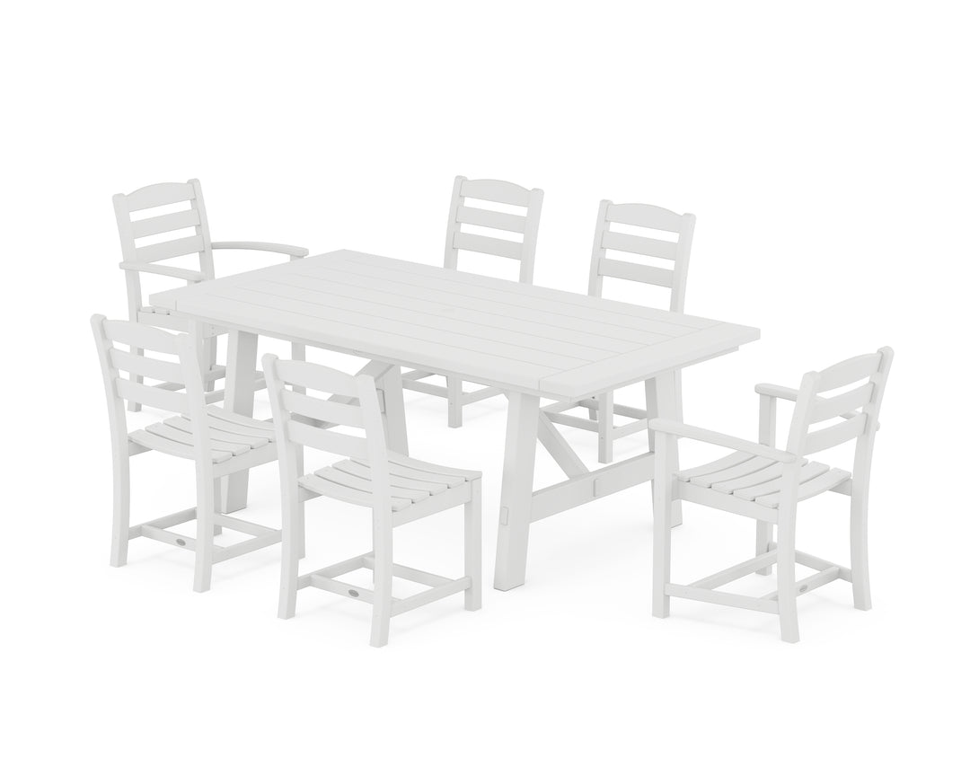 POLYWOOD® La Casa Café 7-Piece Rustic Farmhouse Dining Set