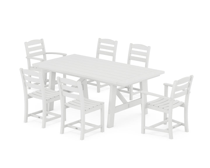 POLYWOOD® La Casa Café 7-Piece Rustic Farmhouse Dining Set