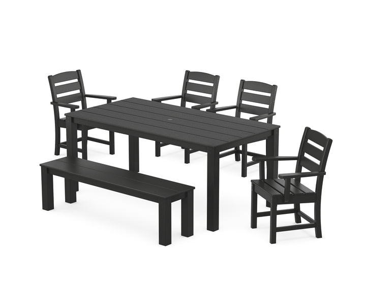 POLYWOOD® Lakeside 6-Piece Parsons Dining Set with Bench