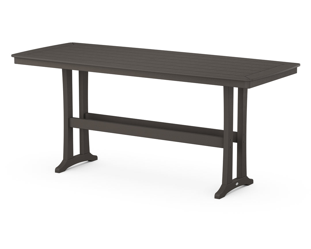 POLYWOOD® Nautical Trestle 39” x 97” Bar Table