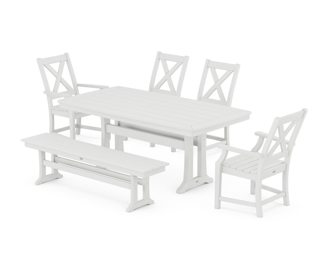POLYWOOD® Braxton 6-Piece Dining Set with Trestle Legs