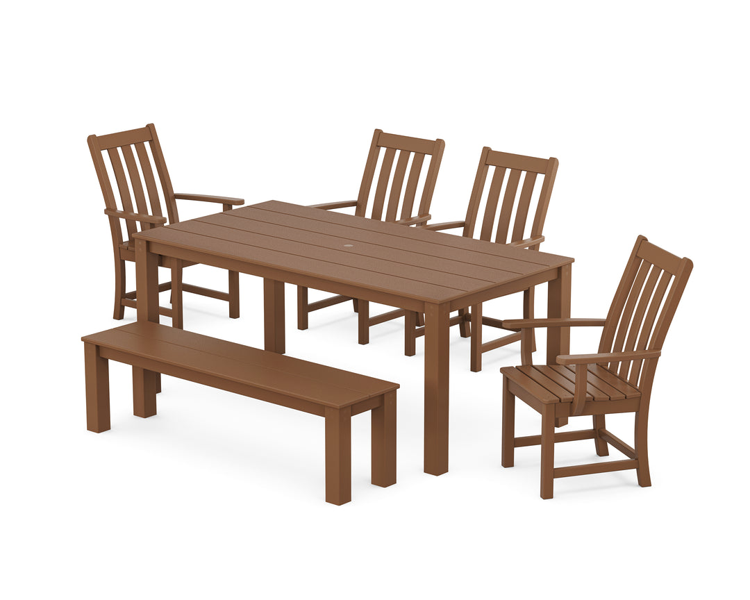 POLYWOOD® Vineyard 6-Piece Parsons Dining Set with Bench