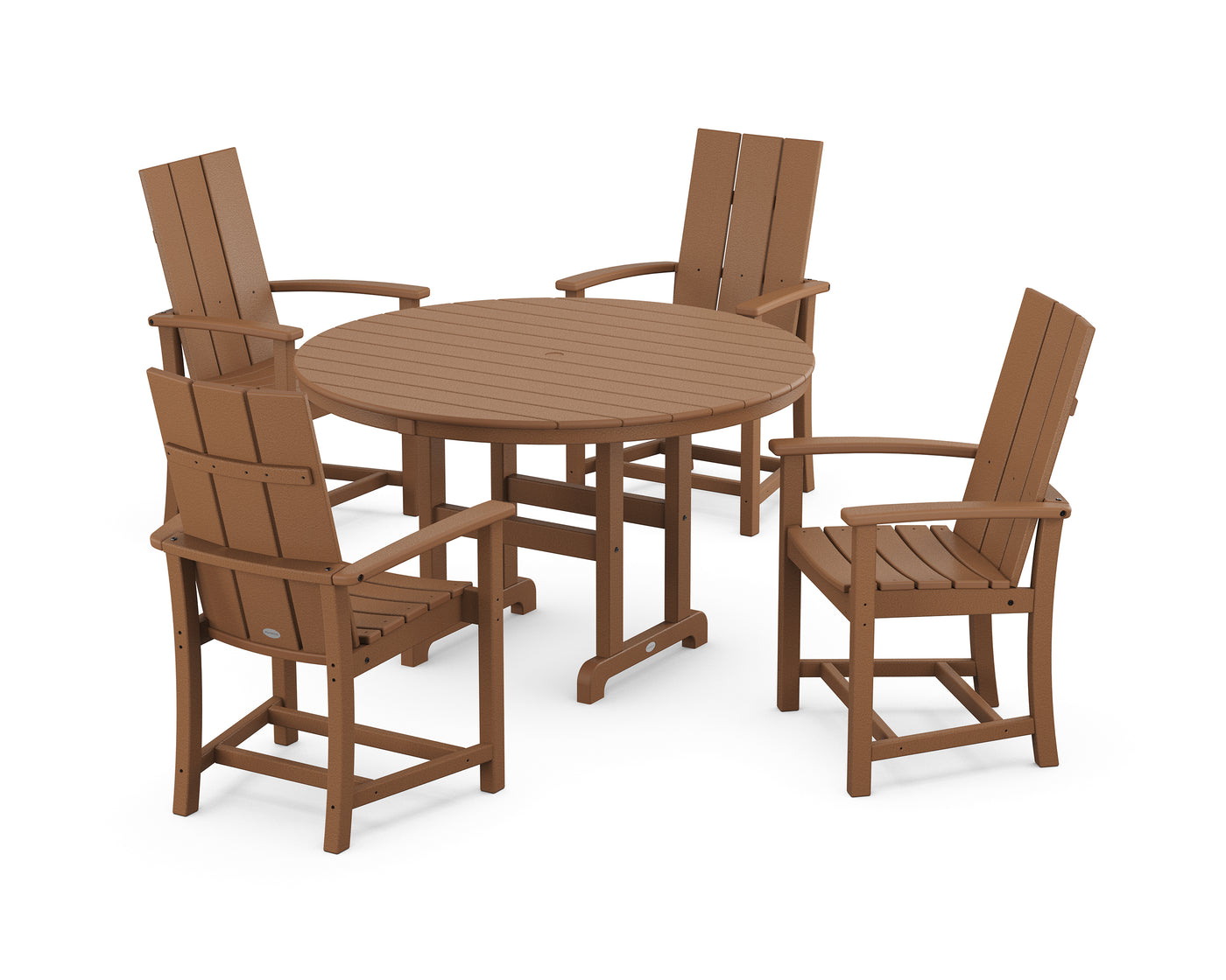 Modern Adirondack 5-Piece Round Farmhouse Dining Set