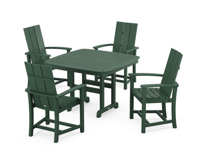 Modern Adirondack 5-Piece Dining Set with Trestle Legs