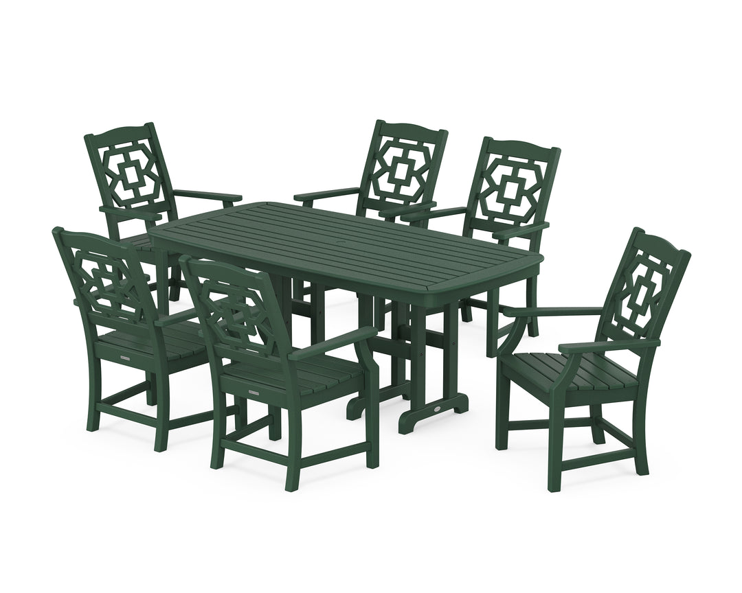 Martha Stewart by POLYWOOD® Chinoiserie Arm Chair 7-Piece Dining Set